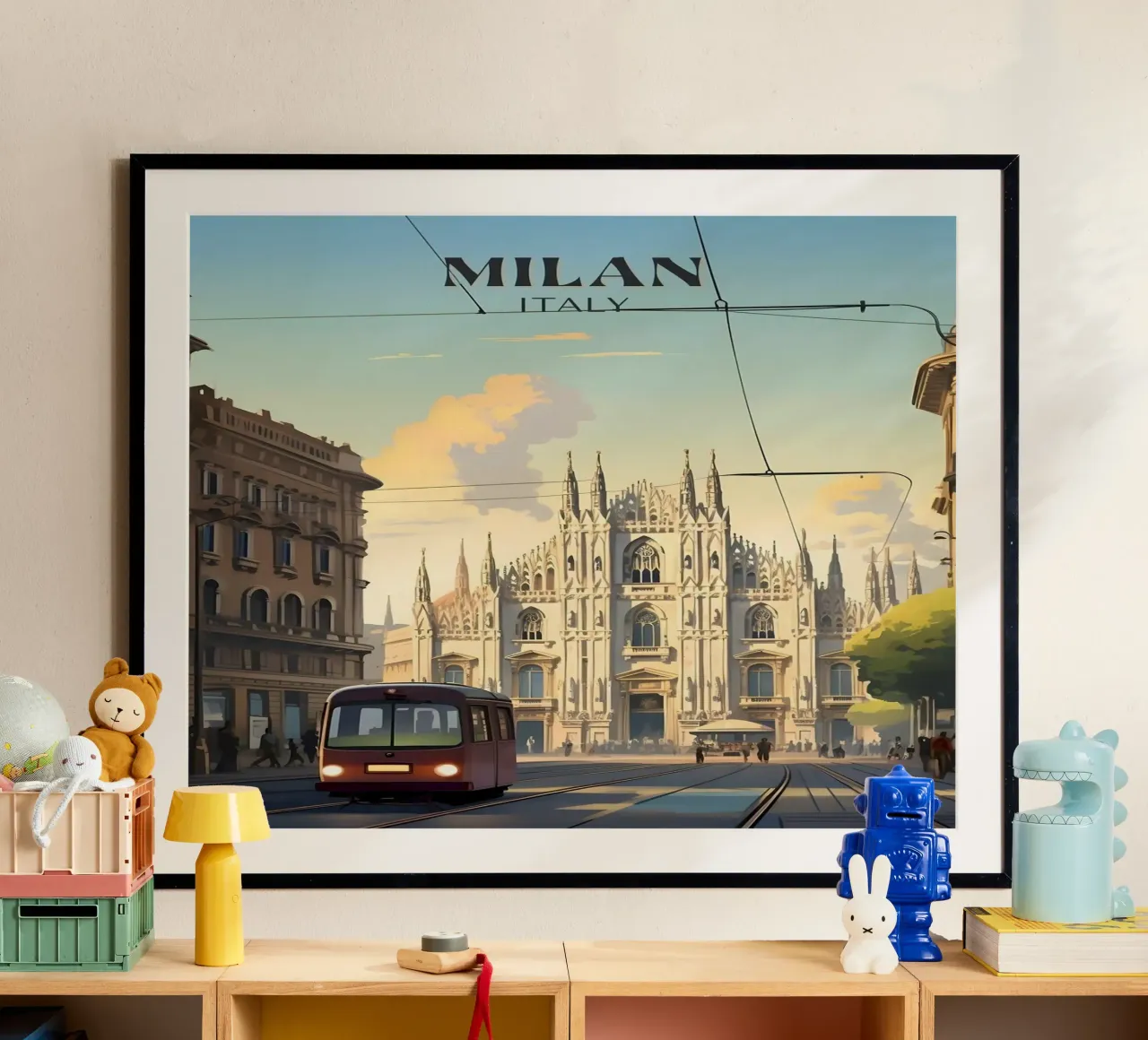 MiLan 01 poster con telaio in alluminio da mazson