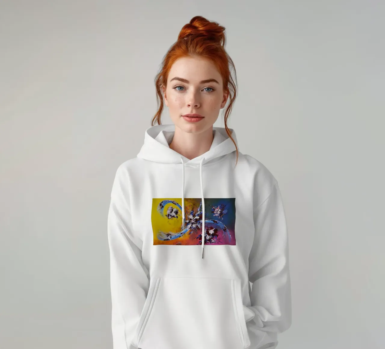 Large size 2. felpa con cappuccio da Thierry Vobmann Abstract painting