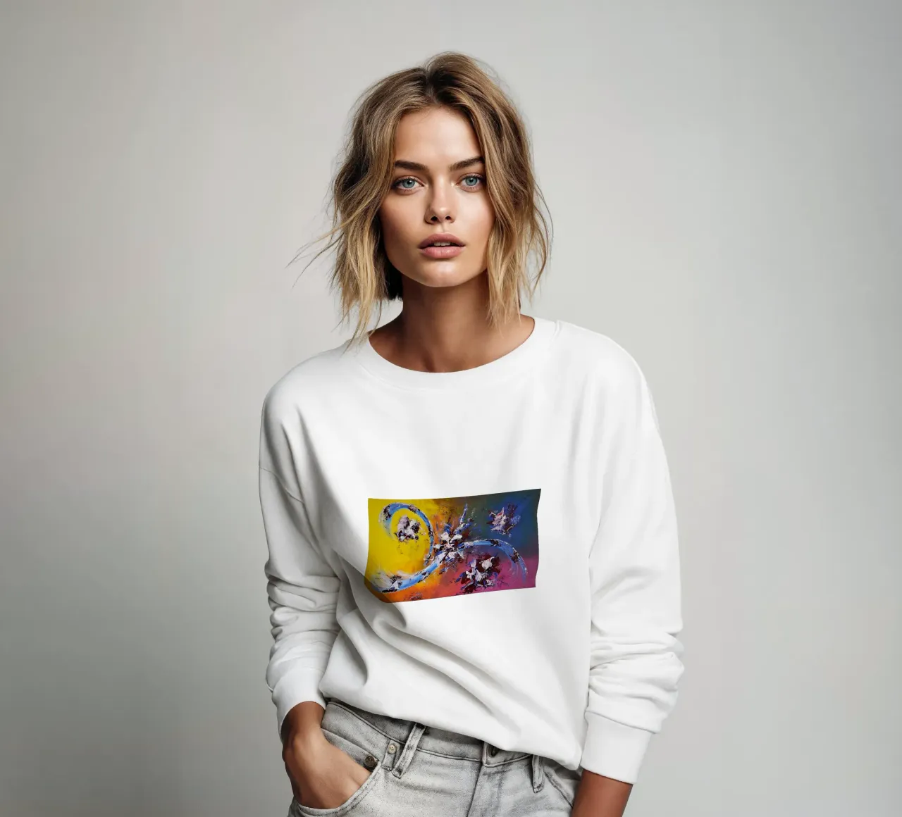 Large size 2. felpa da Thierry Vobmann Abstract painting