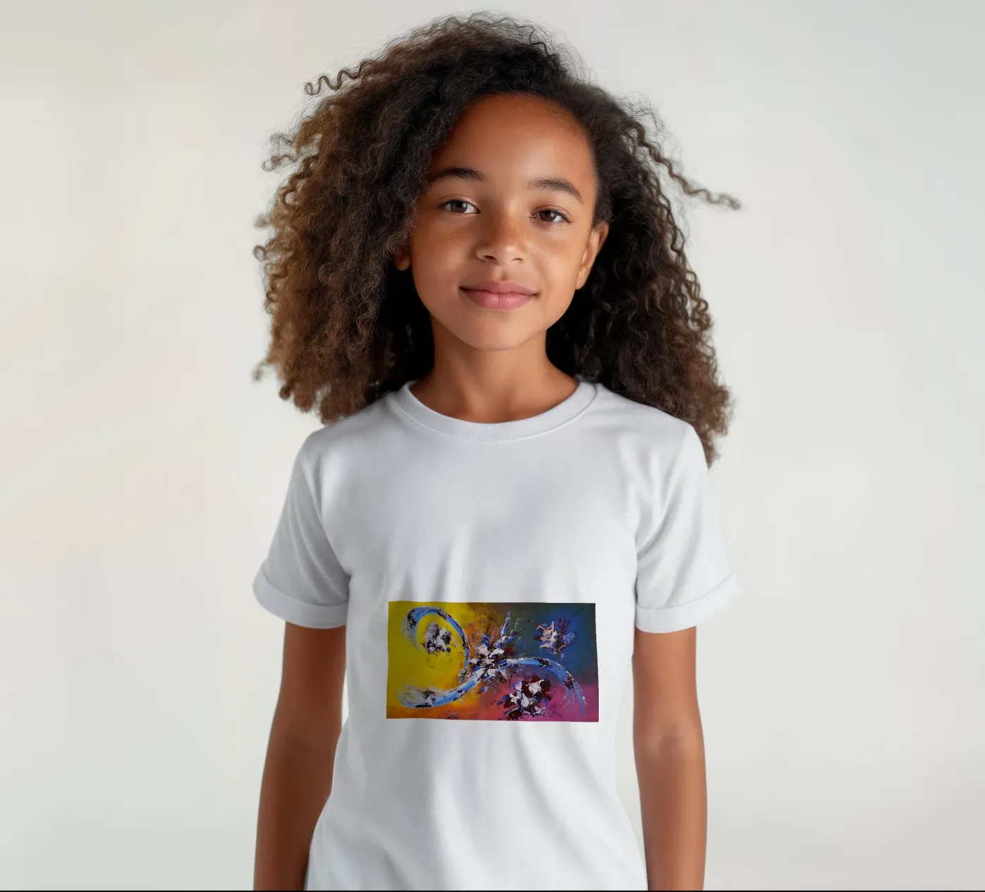 Large size 2. t-shirt bambini da Thierry Vobmann Abstract painting