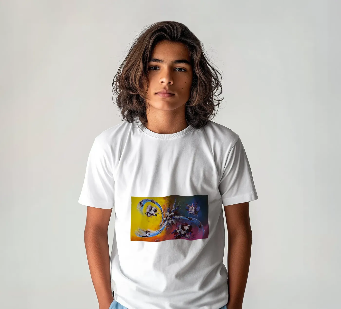 Large size 2. t-shirt bambini da Thierry Vobmann Abstract painting