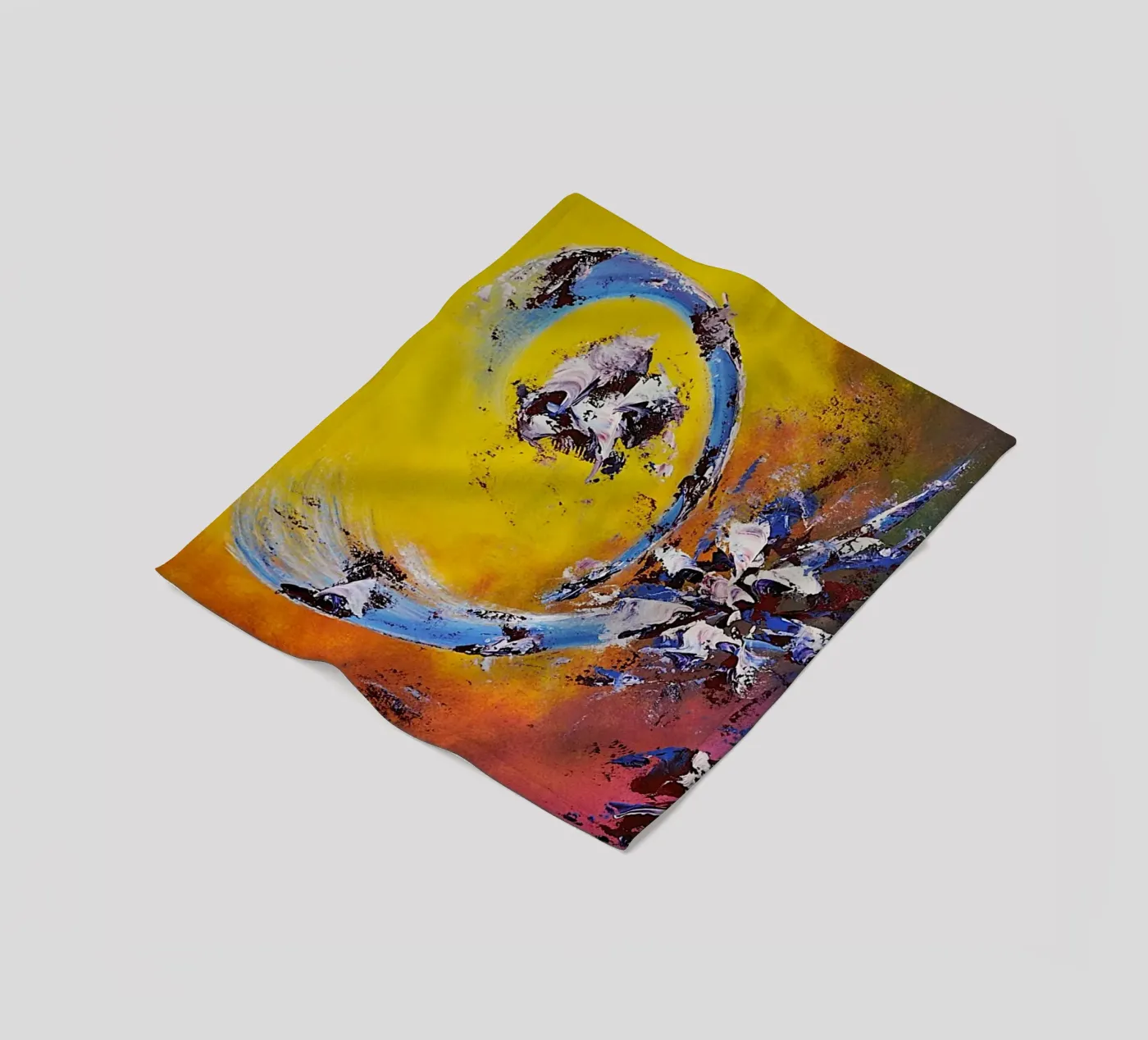Large size 2. Fleecedecke von Thierry Vobmann Abstract painting