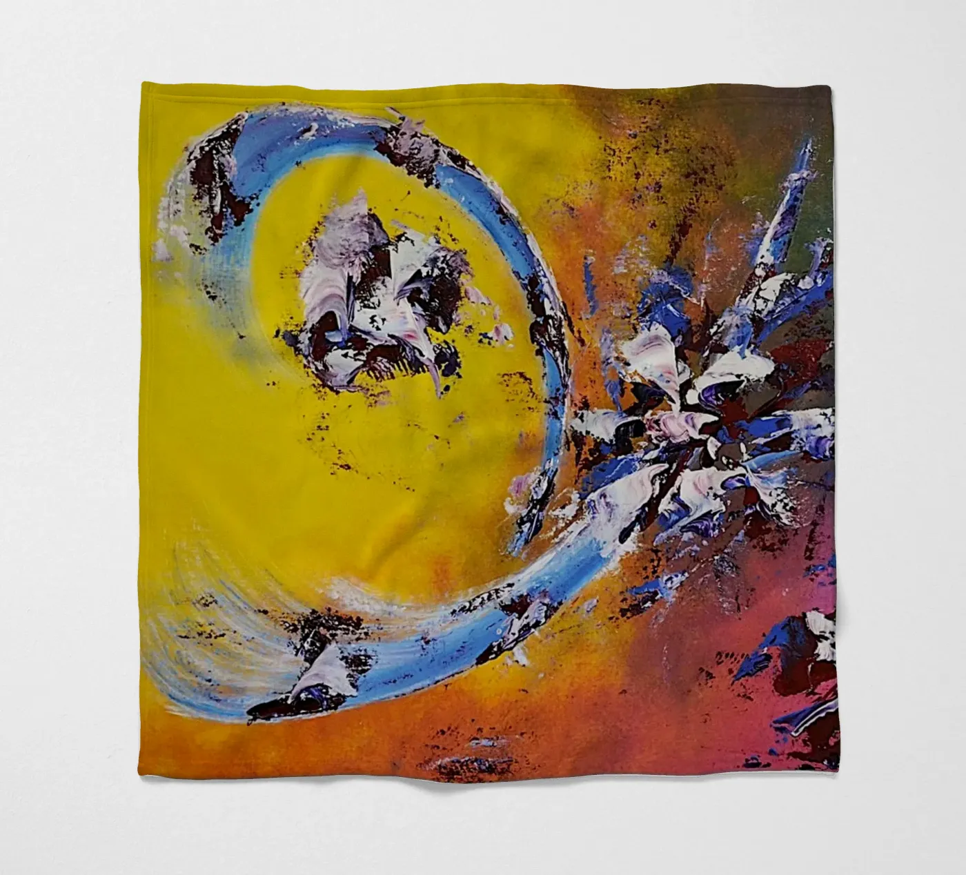 Large size 2. Fleecedecke von Thierry Vobmann Abstract painting