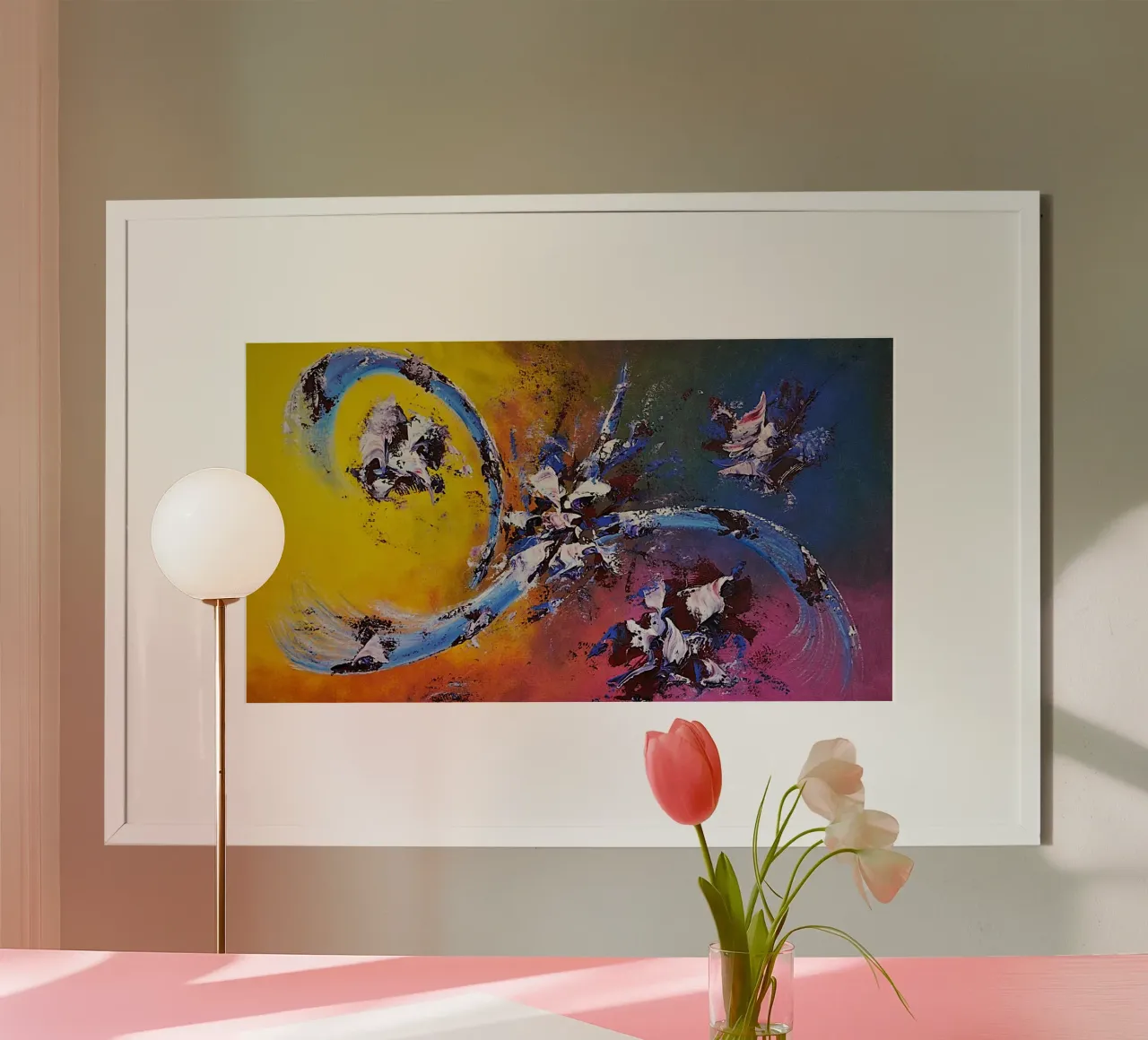 Large size 2. poster con telaio in alluminio da Thierry Vobmann Abstract painting