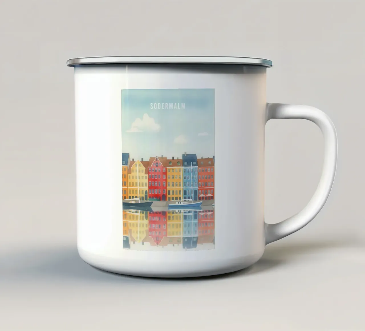 Södermalm Stockholm tazza in smalto da Attaboy Dsgn
