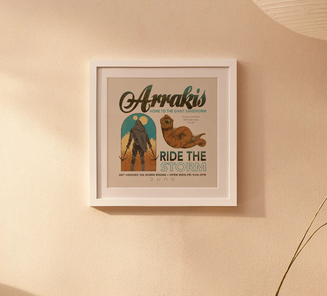 Arrakis: la casa del verme gigante poster con telaio in alluminio da Bone Studio