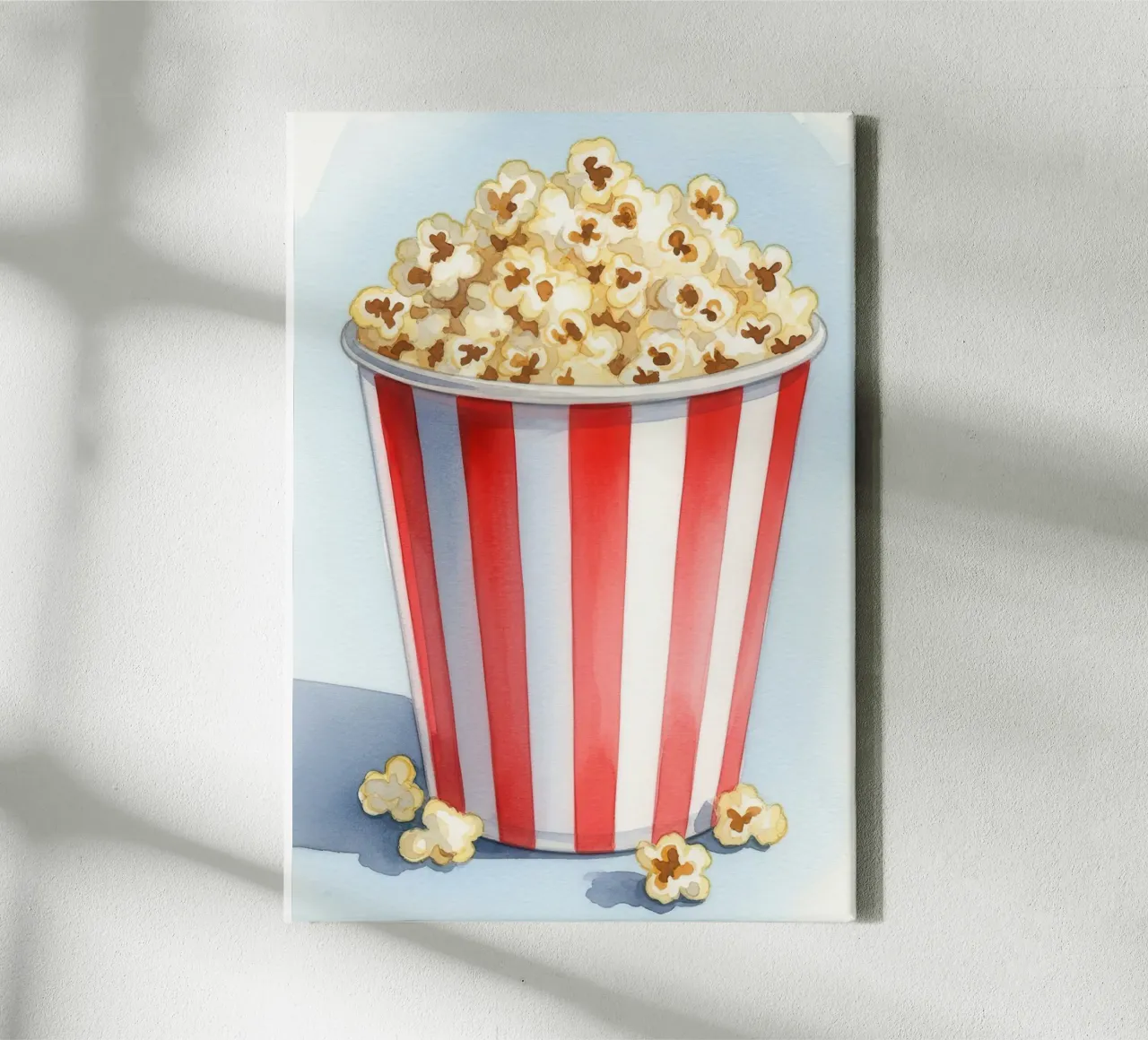 Popcorn Watercolor tela con Cornice a cassetta da Attaboy Dsgn