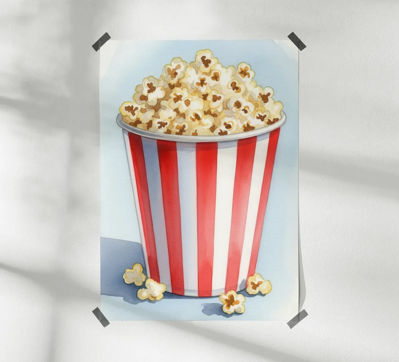 Popcorn Watercolor poster da Attaboy Dsgn