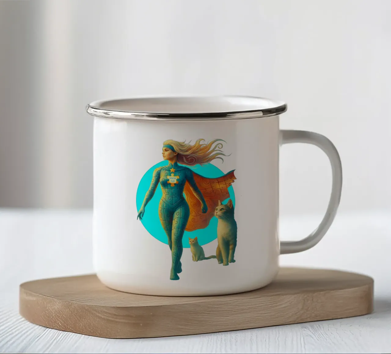 WONDER PUZZ tazza in smalto da Vintage Van Gogh