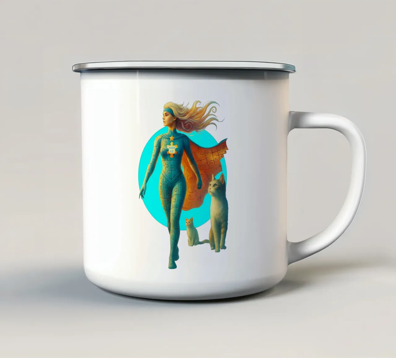 WONDER PUZZ tazza in smalto da Vintage Van Gogh