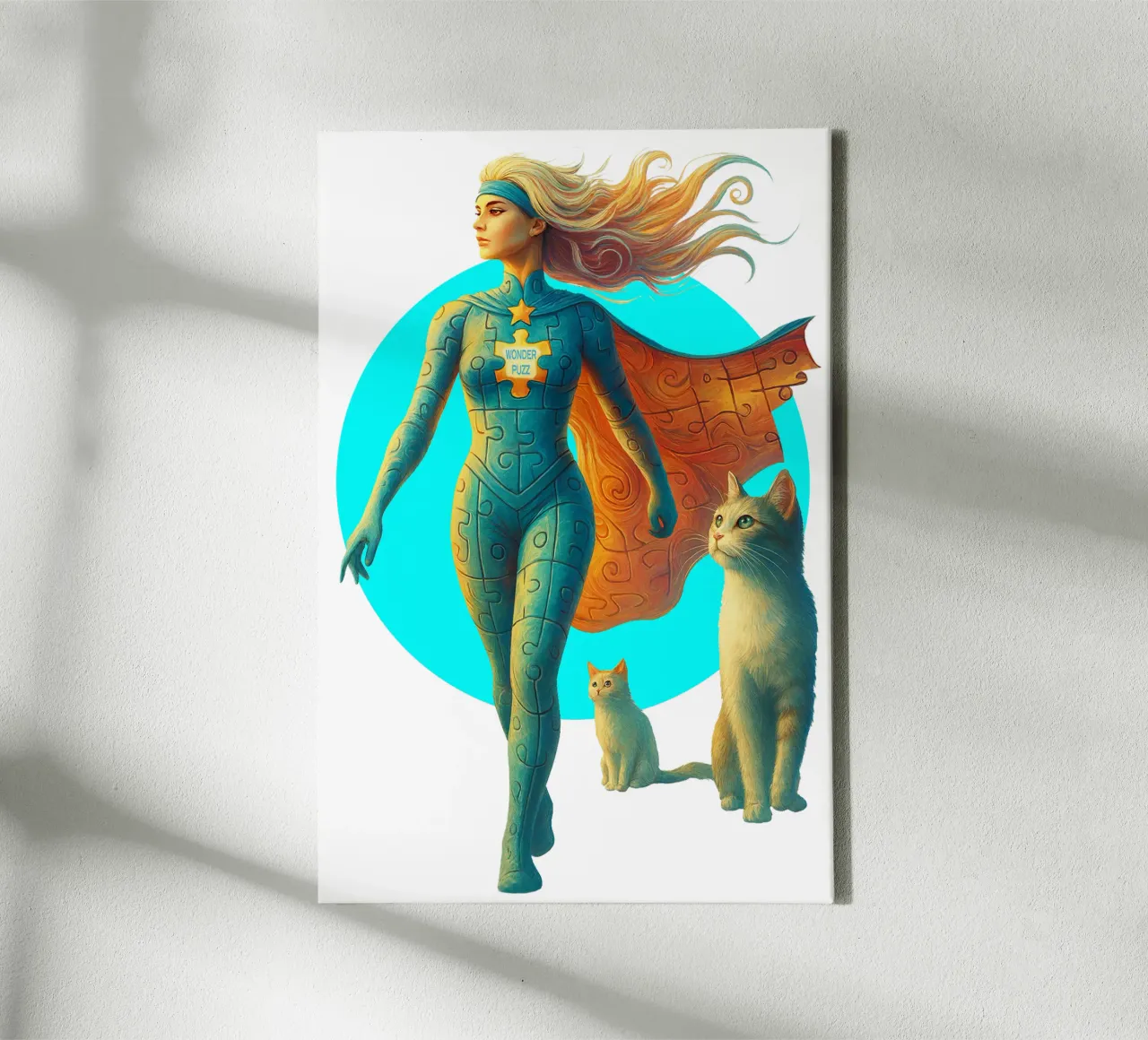 WONDER PUZZ canvas met Baklijst van Vintage Van Gogh