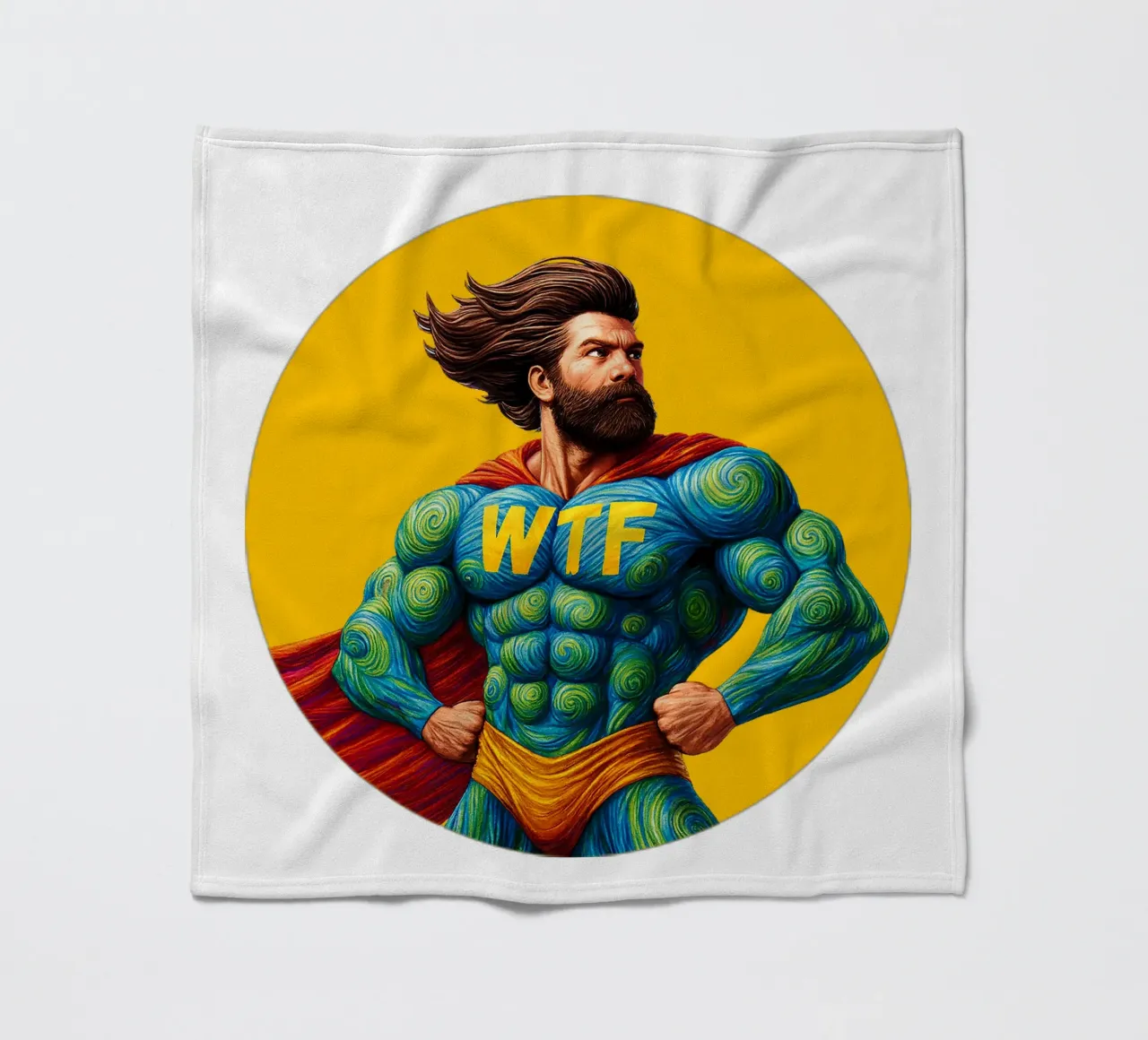 WTF MAN Fleecedecke von Vintage Van Gogh