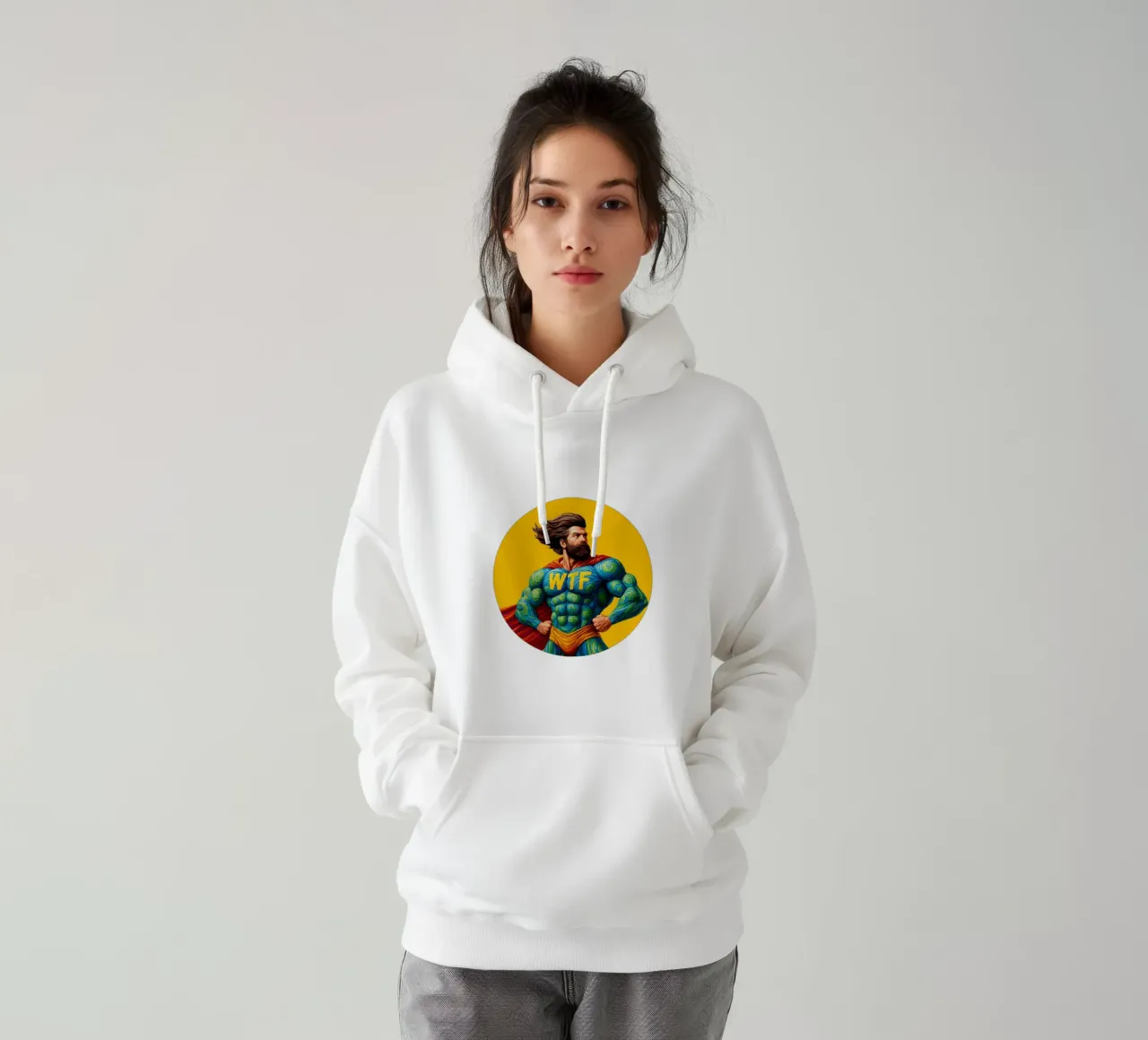 WTF MAN felpa con cappuccio da Vintage Van Gogh