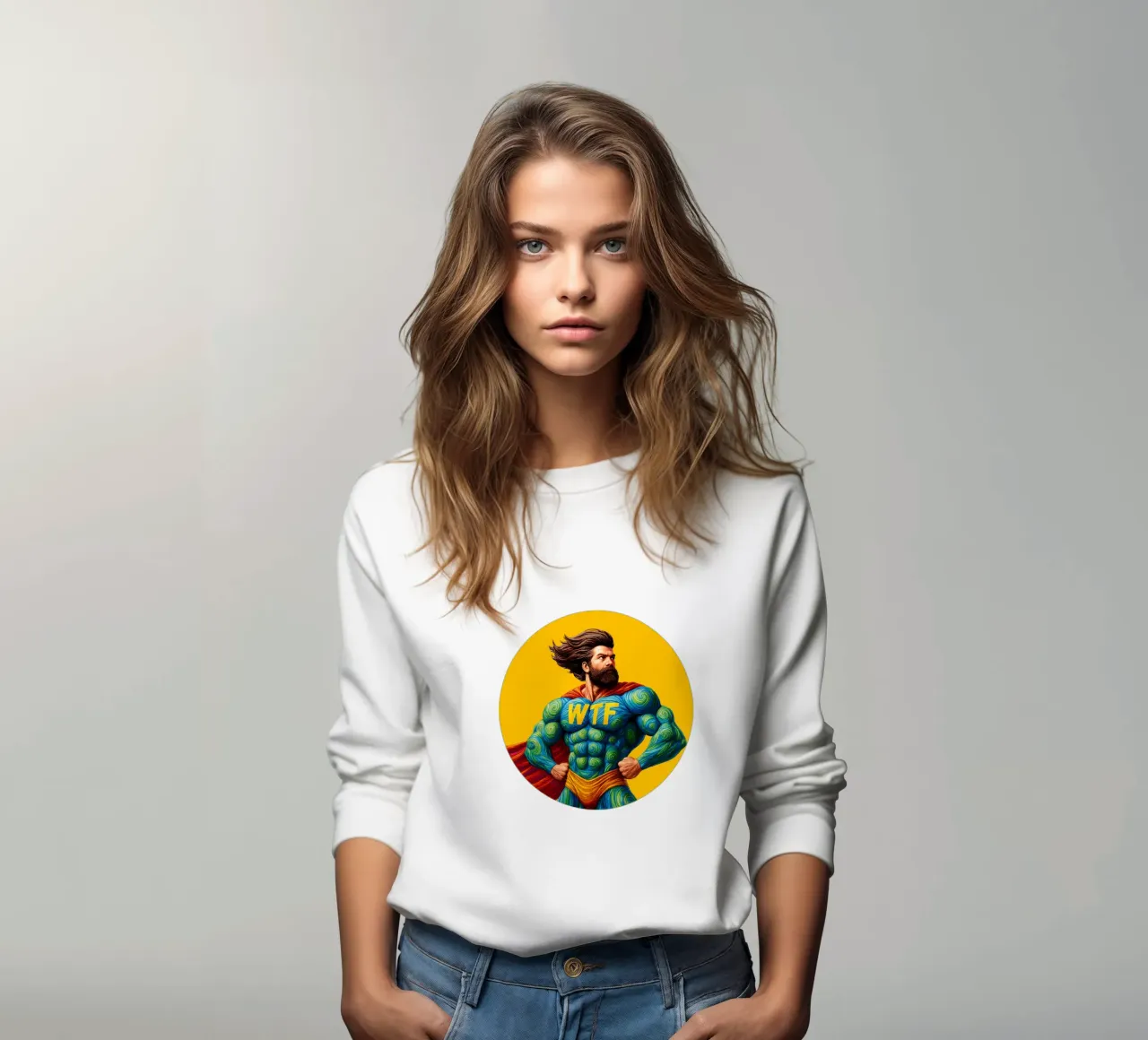 WTF MAN sweatshirt by Vintage Van Gogh