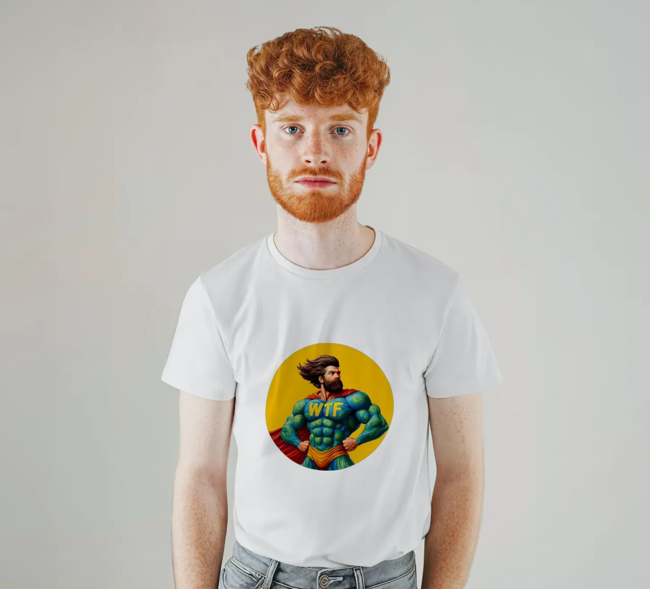 WTF MAN t-shirt da Vintage Van Gogh