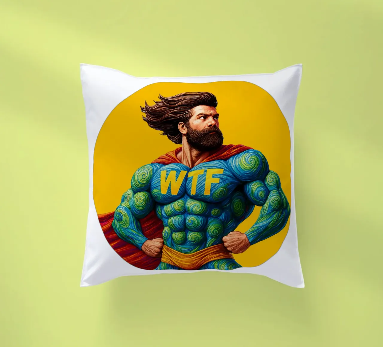 WTF MAN cuscino da Vintage Van Gogh