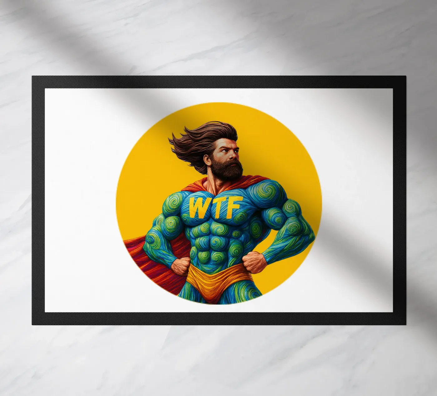 WTF MAN doormat by Vintage Van Gogh