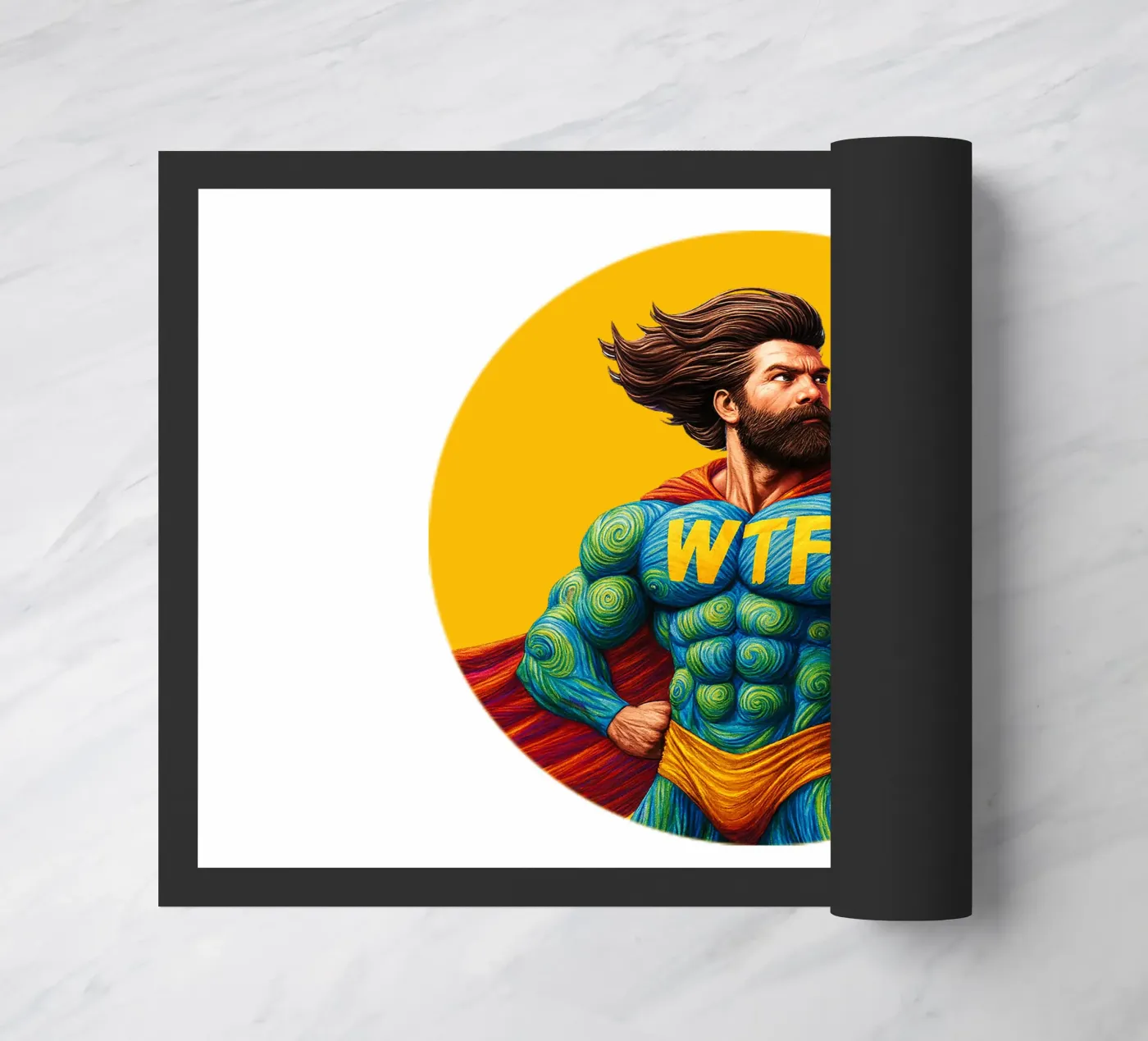 WTF MAN doormat by Vintage Van Gogh