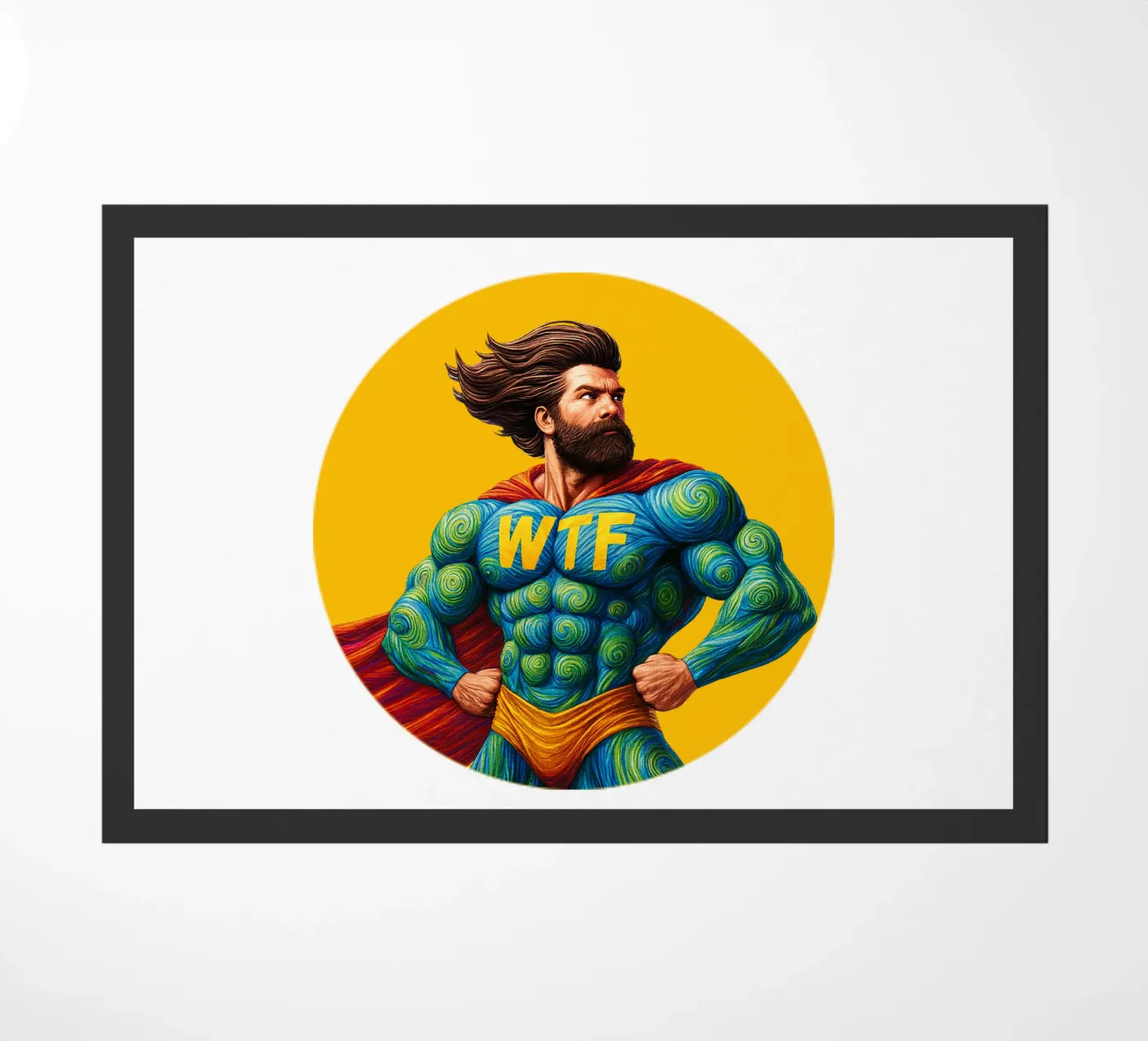 WTF MAN doormat by Vintage Van Gogh
