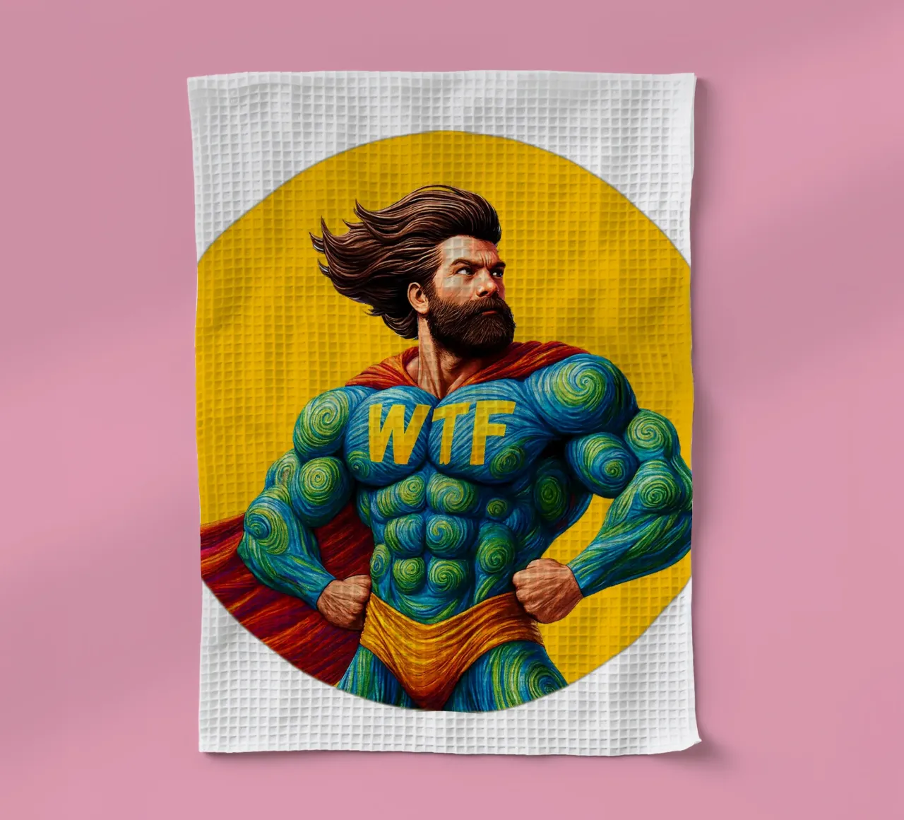 WTF MAN canovaccio da cucina da Vintage Van Gogh