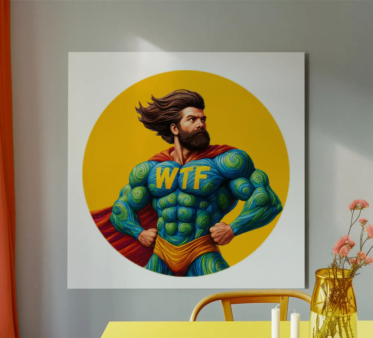 WTF MAN alluminio dibond da Vintage Van Gogh