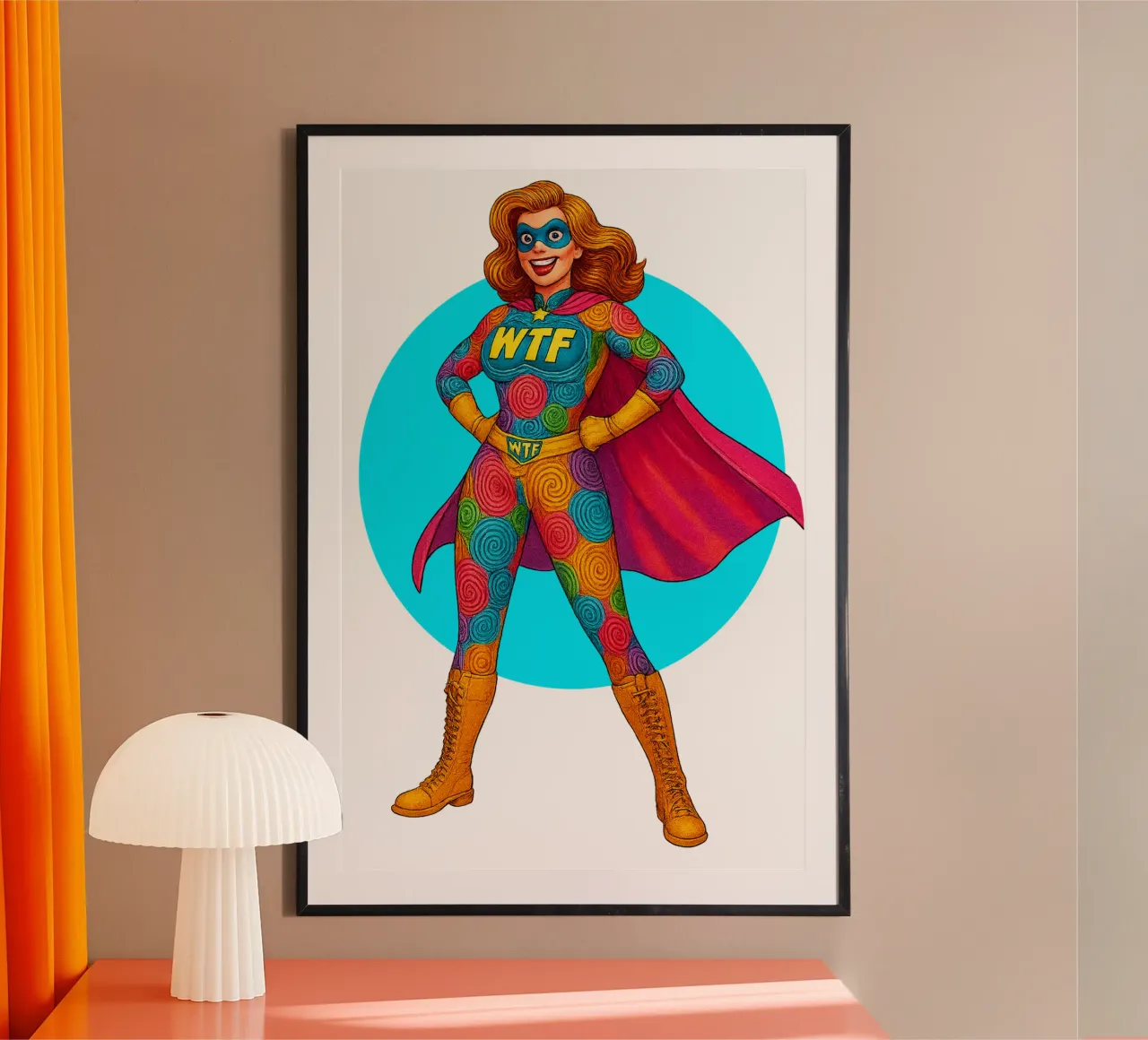 WTF WOMAN poster da Vintage Van Gogh
