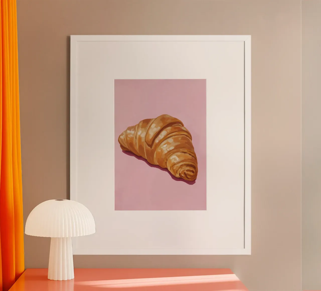 French Croissant Painting poster da Attaboy Dsgn