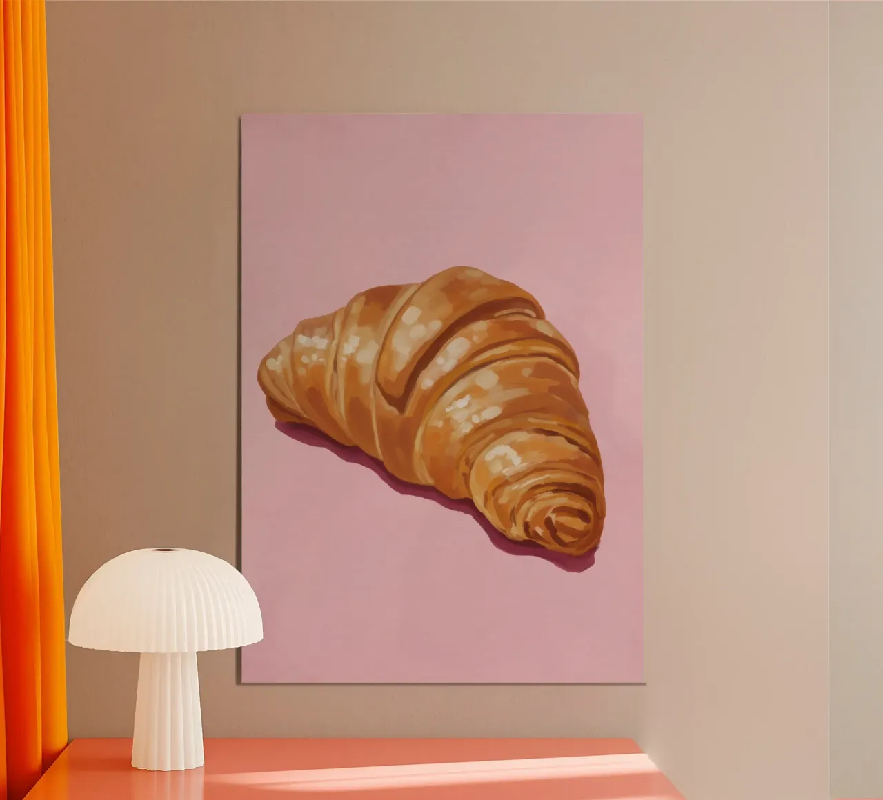 French Croissant Painting poster da Attaboy Dsgn