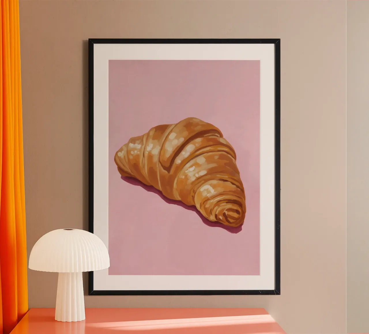 French Croissant Painting poster da Attaboy Dsgn