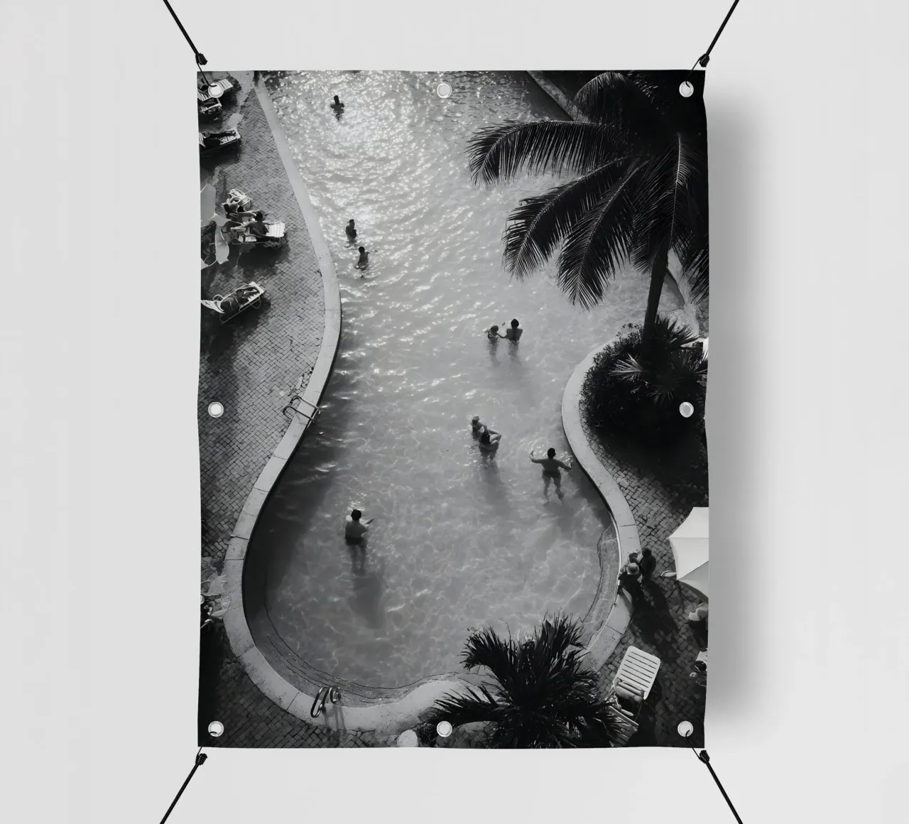 Retro Poolside telo in pvc da Mononoir