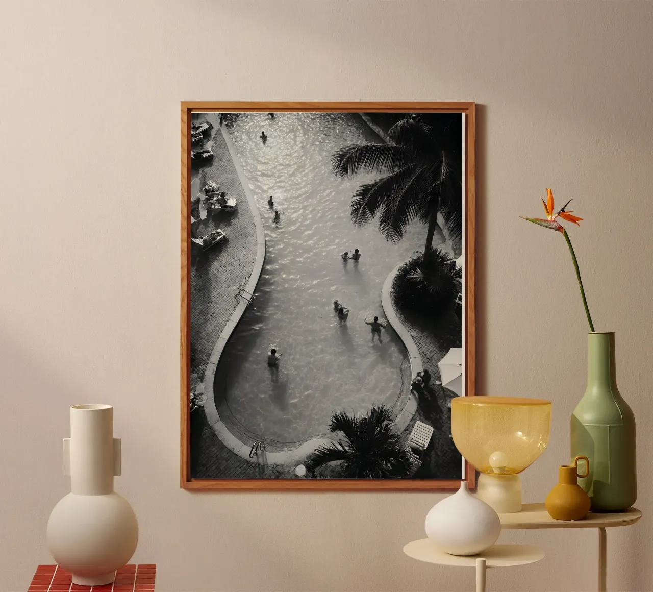 Retro Poolside alluminio dibond da Mononoir