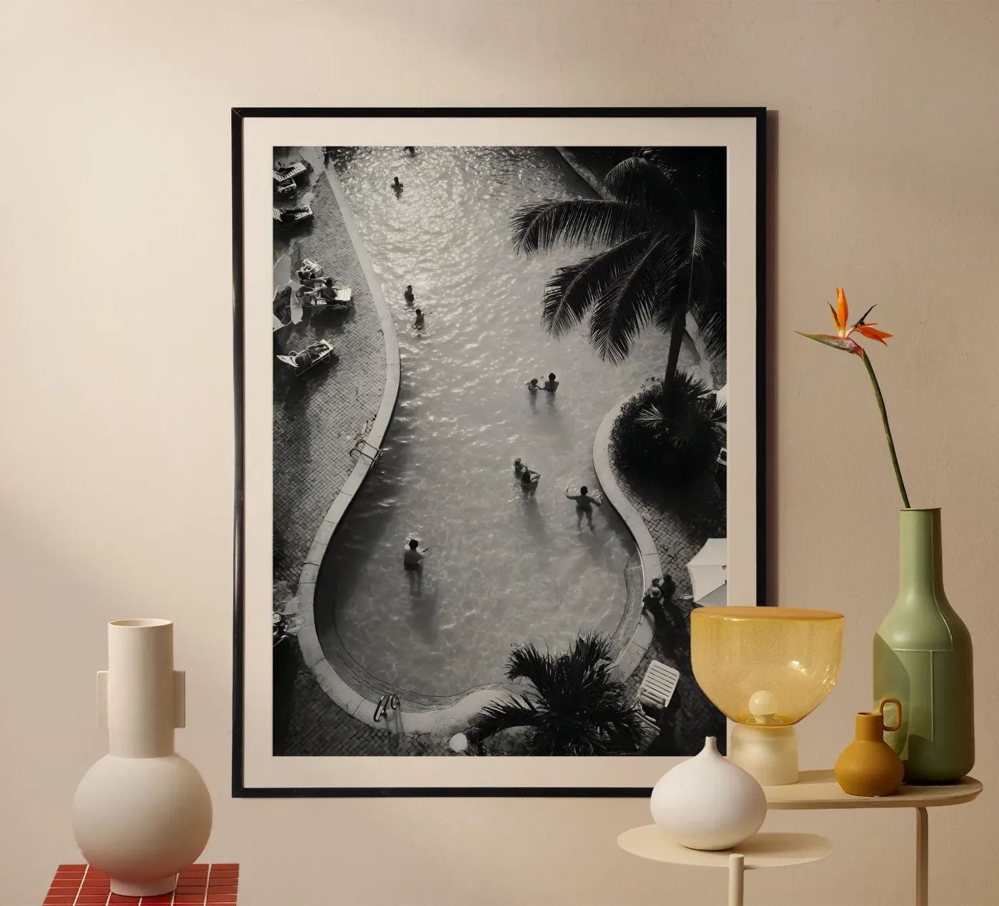 Retro Poolside Poster von Mononoir