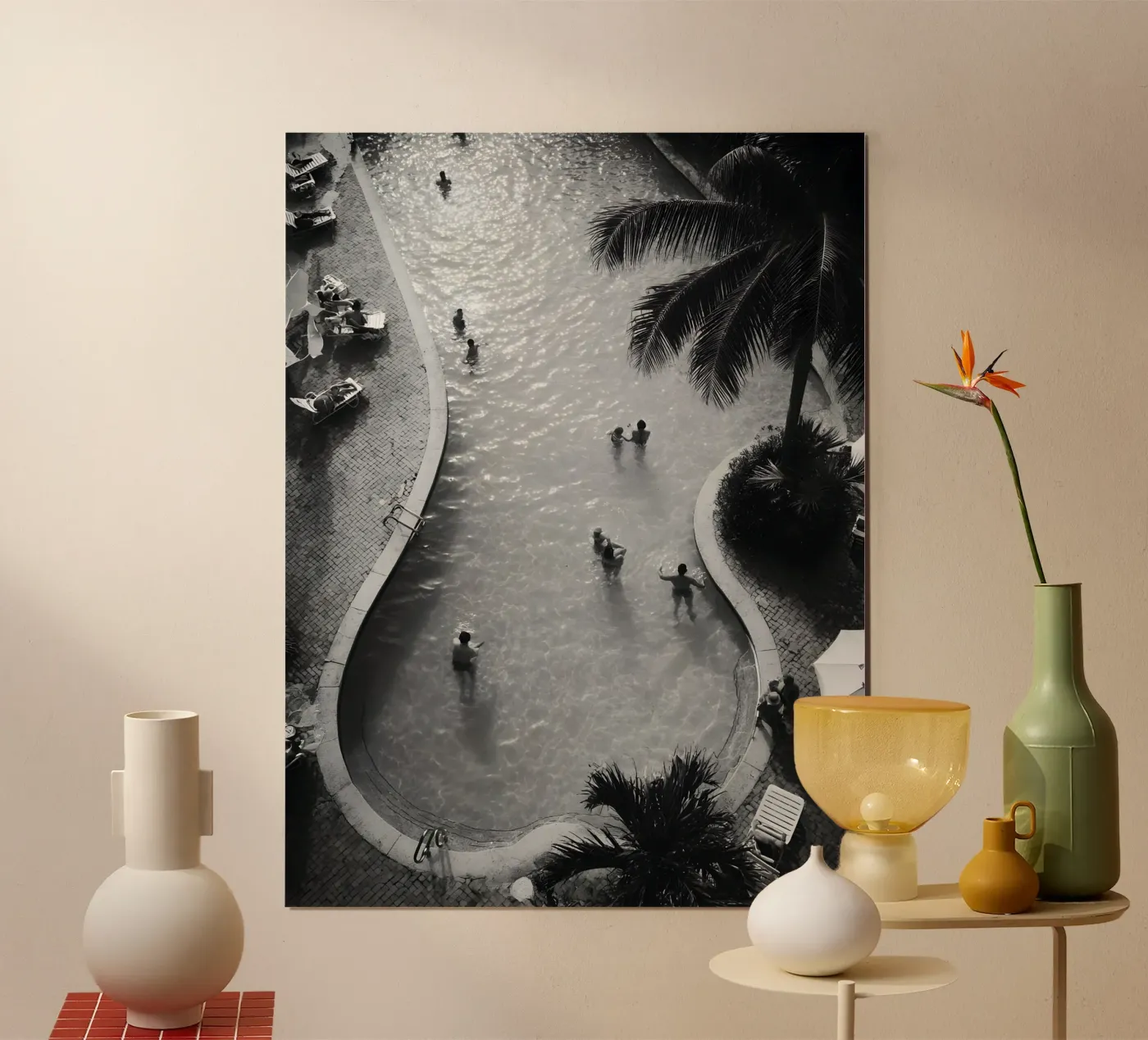 Retro Poolside Poster von Mononoir