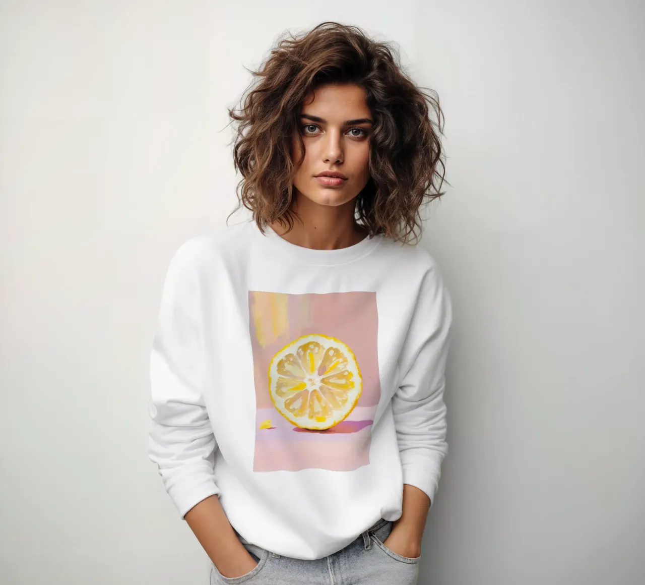 Lemon Slice Painting sweatshirt van Attaboy Dsgn