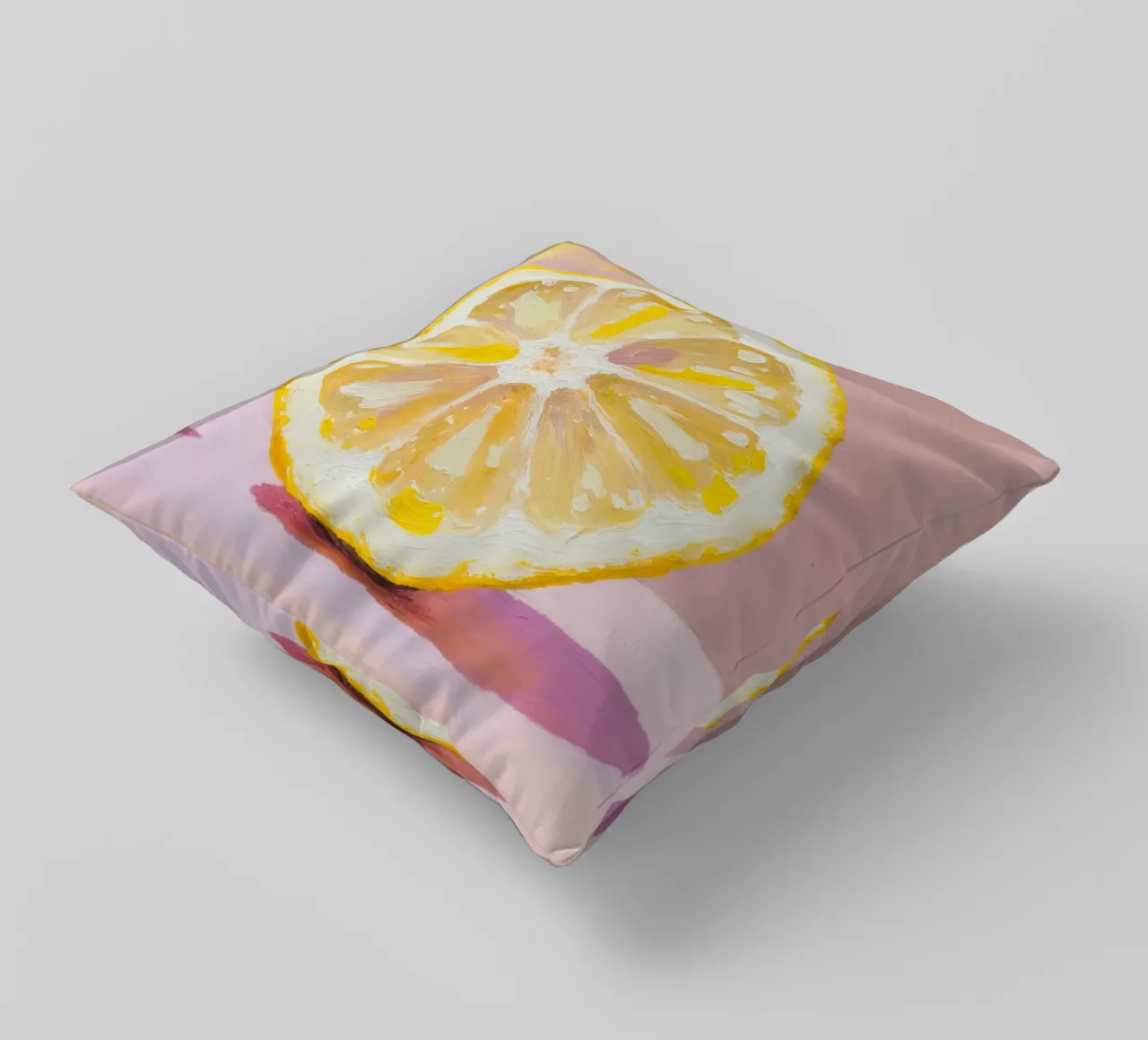 Lemon Slice Painting cuscino da Attaboy Dsgn