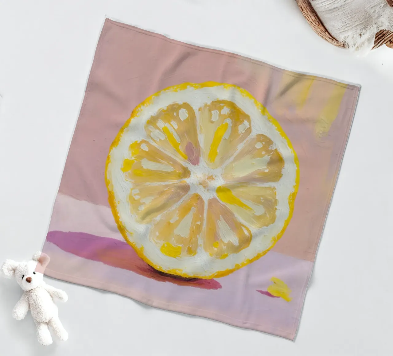 Lemon Slice Painting coperta in pile da Attaboy Dsgn