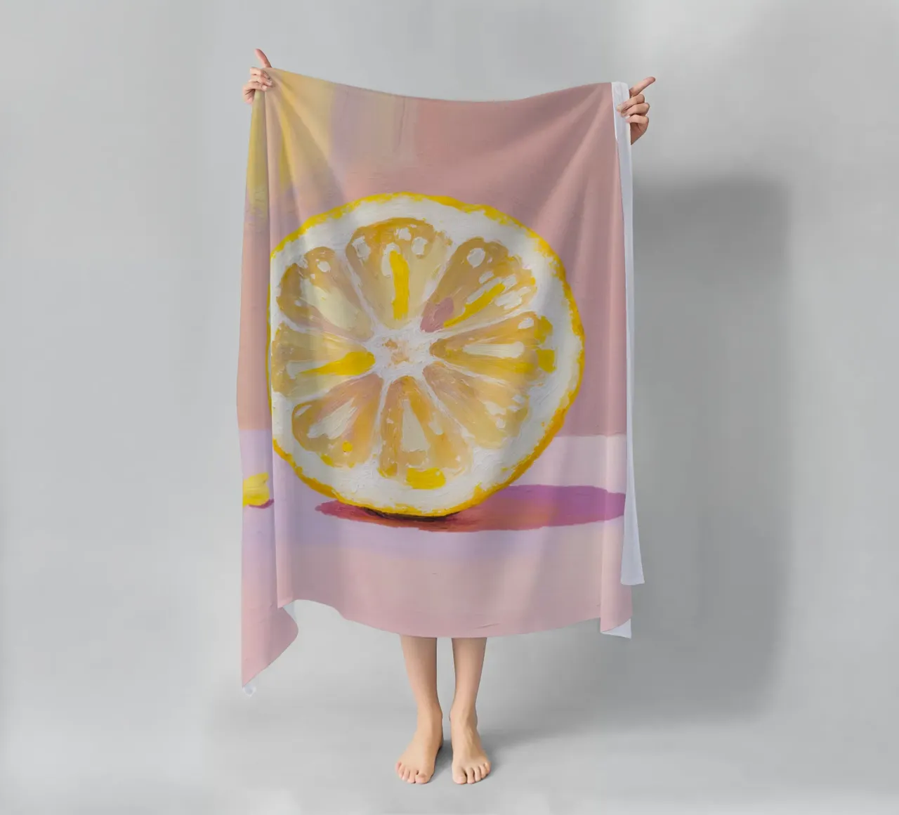 Lemon Slice Painting telo mare da Attaboy Dsgn
