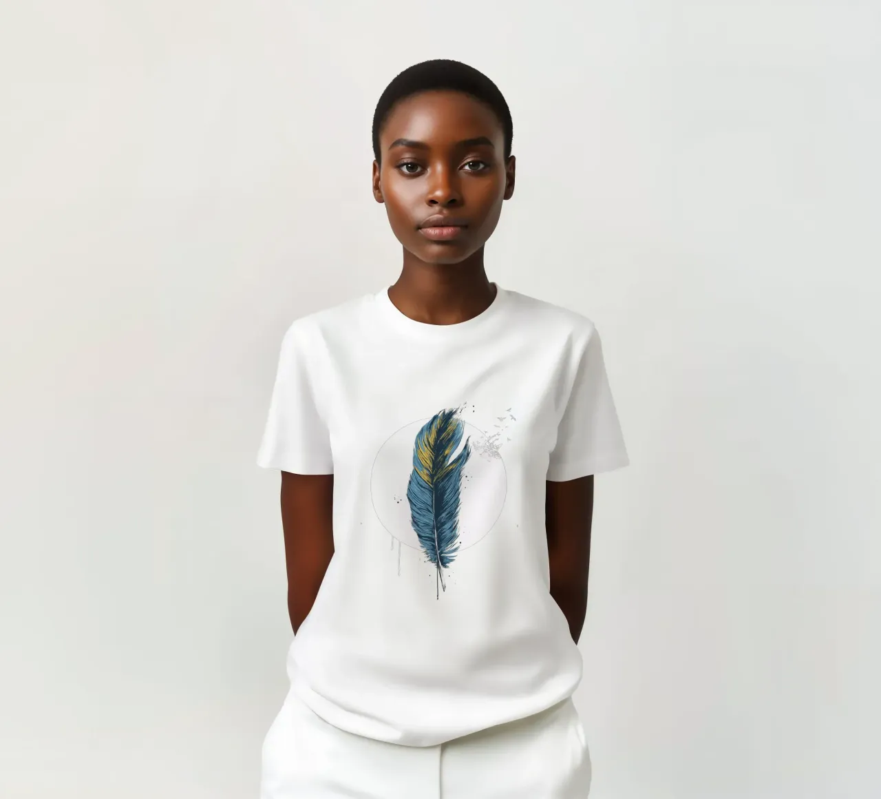 Feather in a circle III t-shirt da Balazs Solti