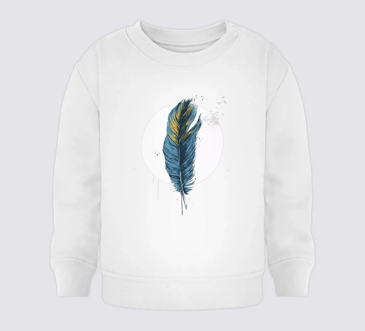 Feather in a circle III felpa neonato da Balazs Solti