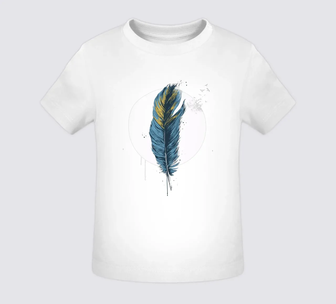 Feather in a circle III maglietta neonato da Balazs Solti