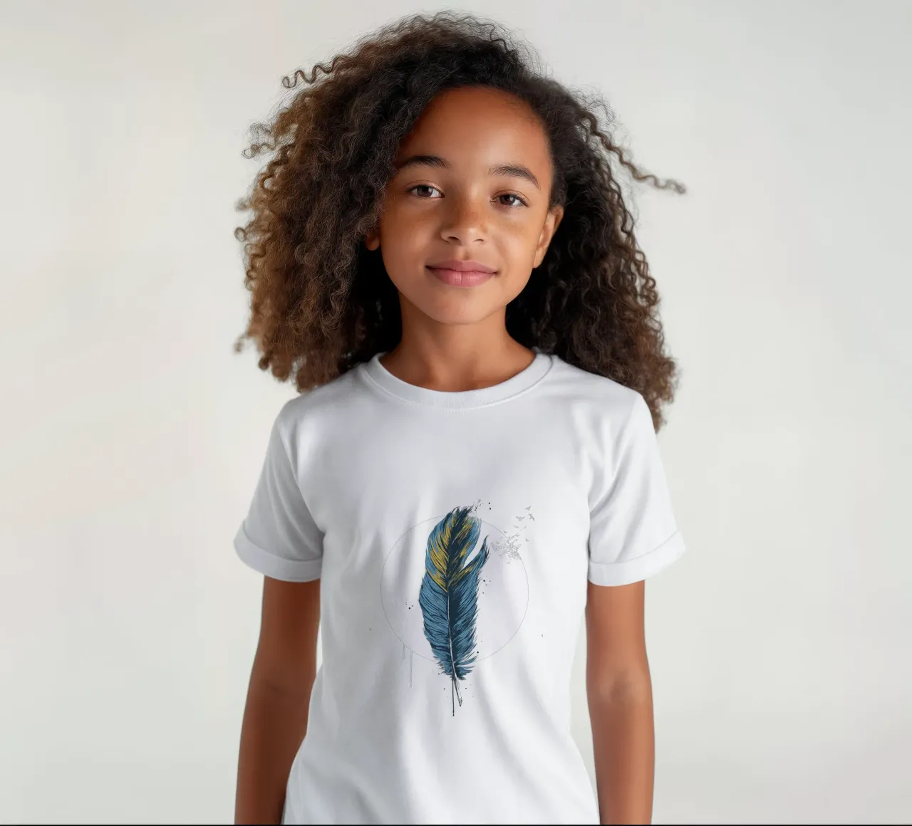 Feather in a circle III t-shirt bambini da Balazs Solti