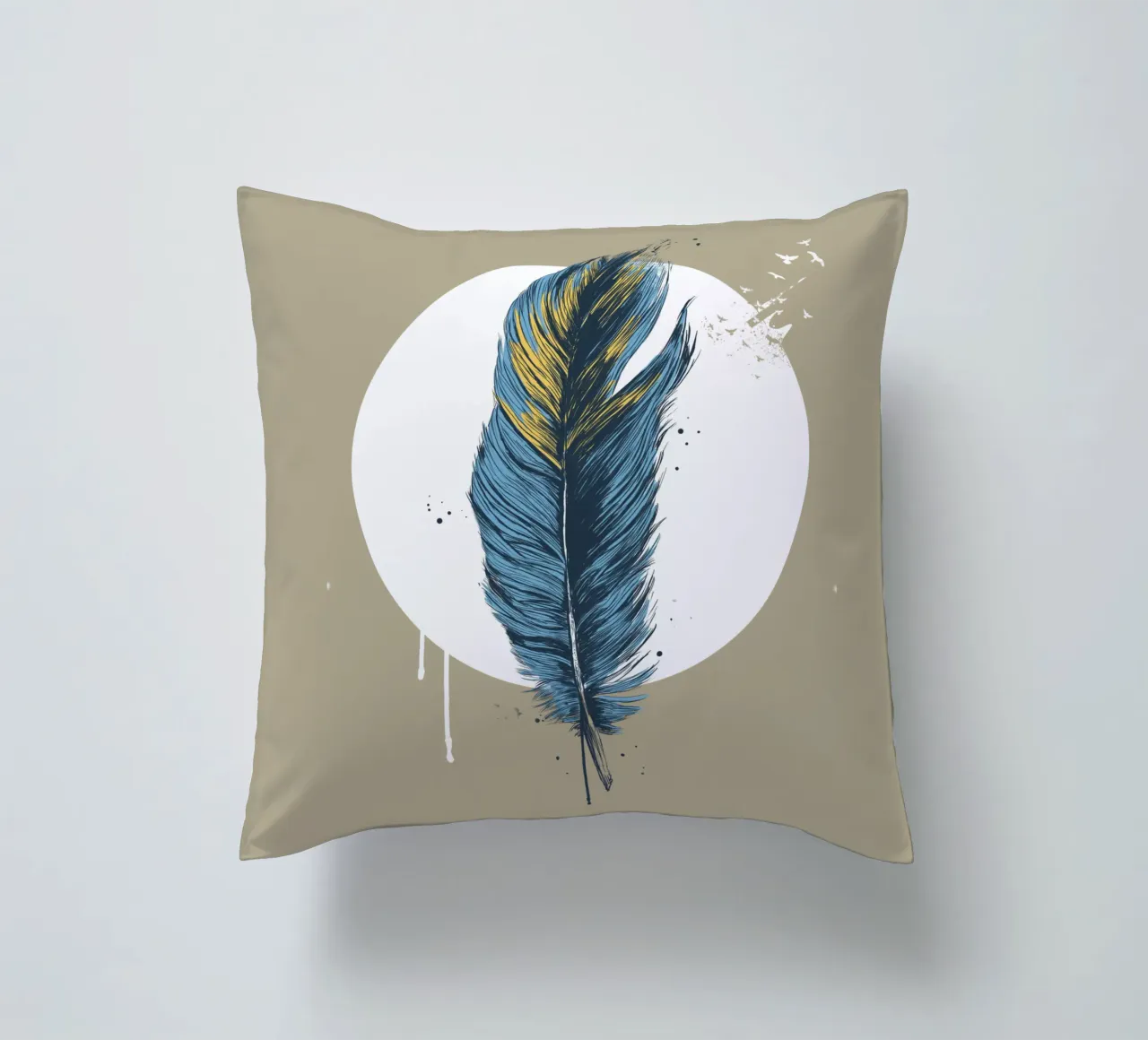 Feather in a circle III cuscino da Balazs Solti