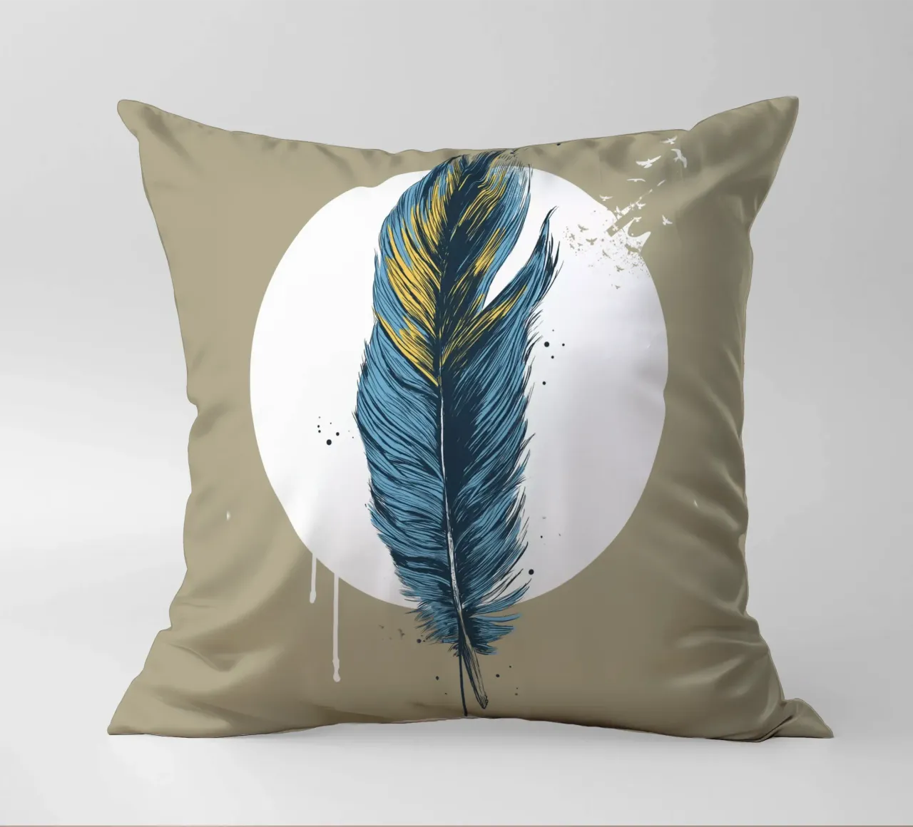 Feather in a circle III cuscino da Balazs Solti