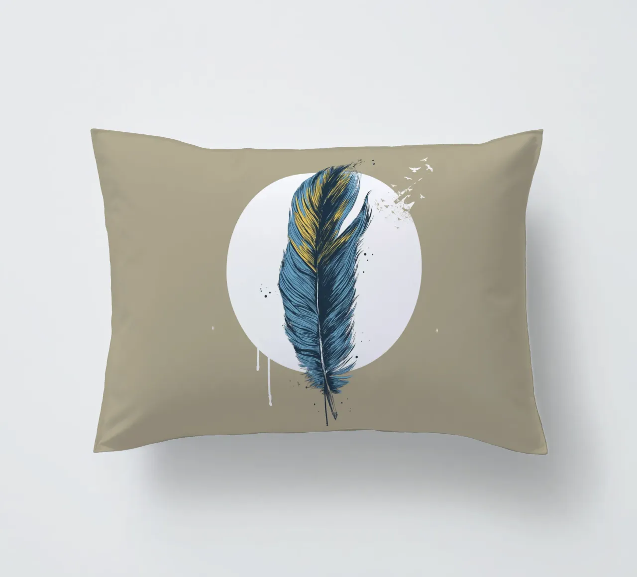 Feather in a circle III cuscino da Balazs Solti