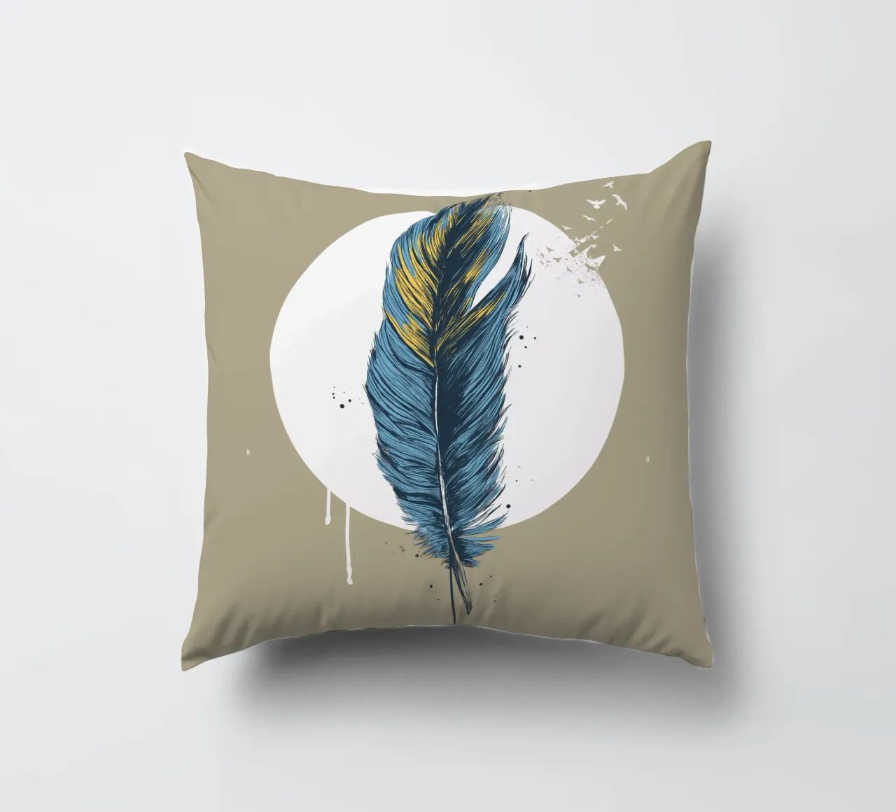 Feather in a circle III cuscino da Balazs Solti