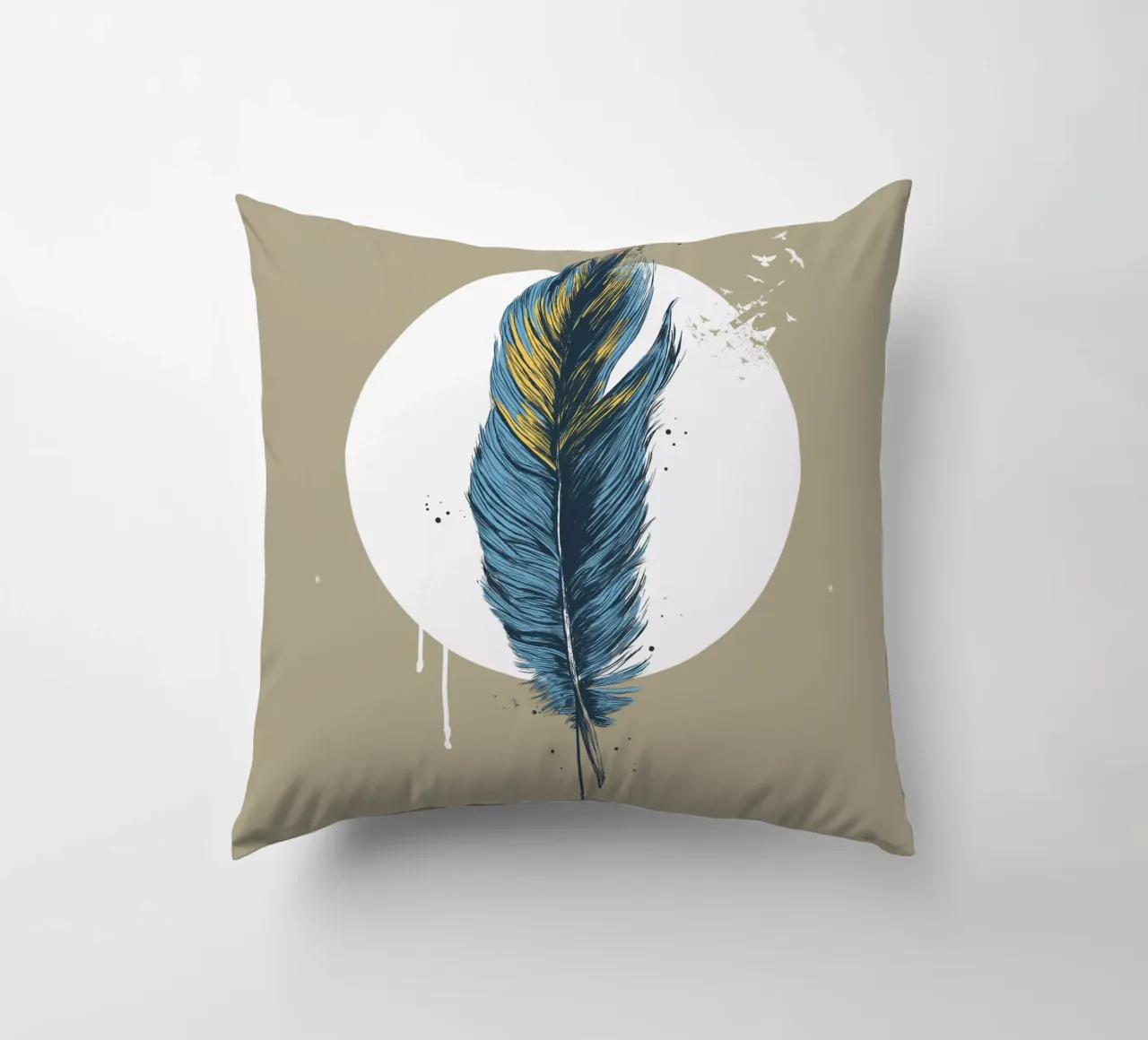 Feather in a circle III cuscino da Balazs Solti