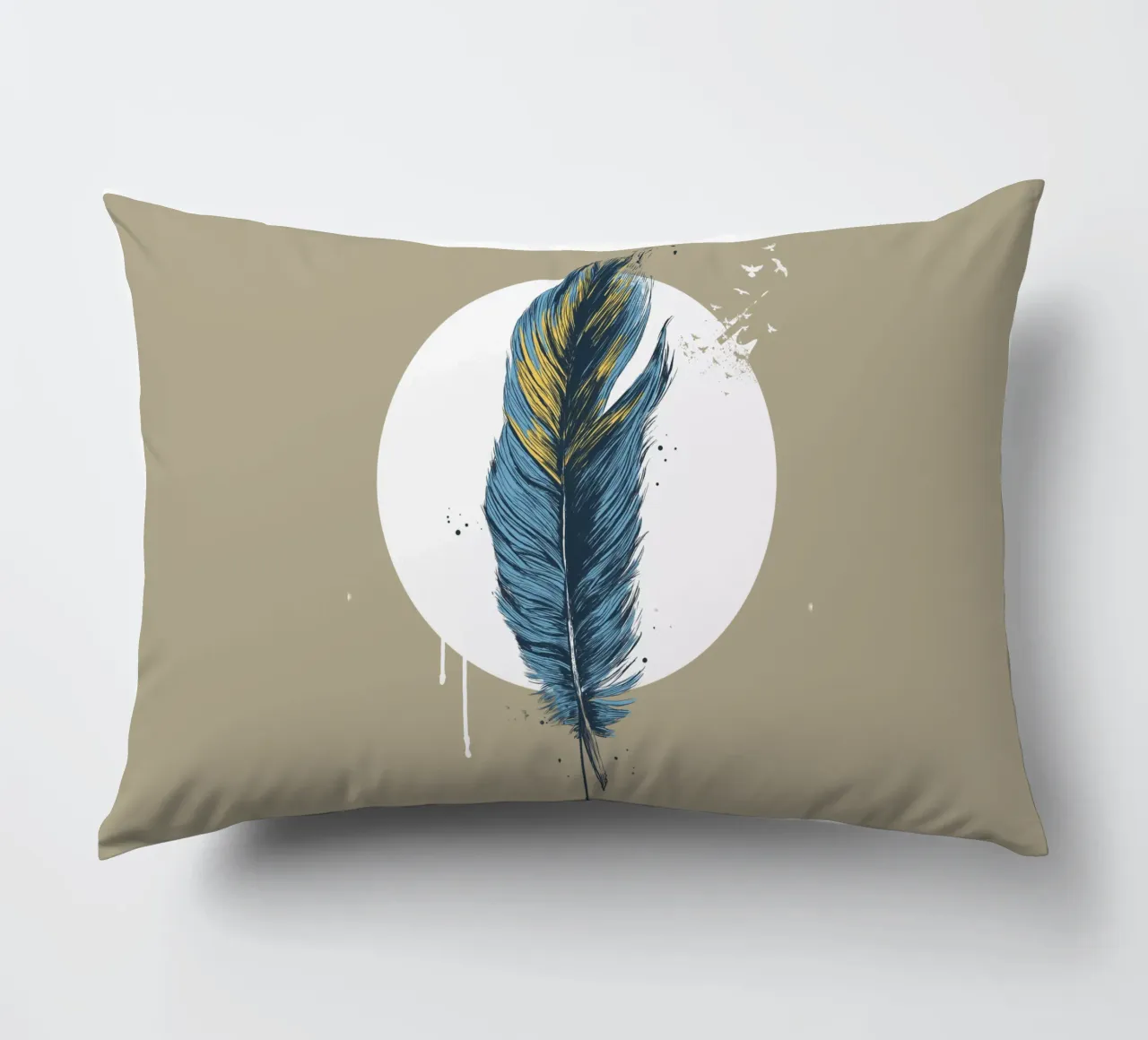 Feather in a circle III cuscino da Balazs Solti