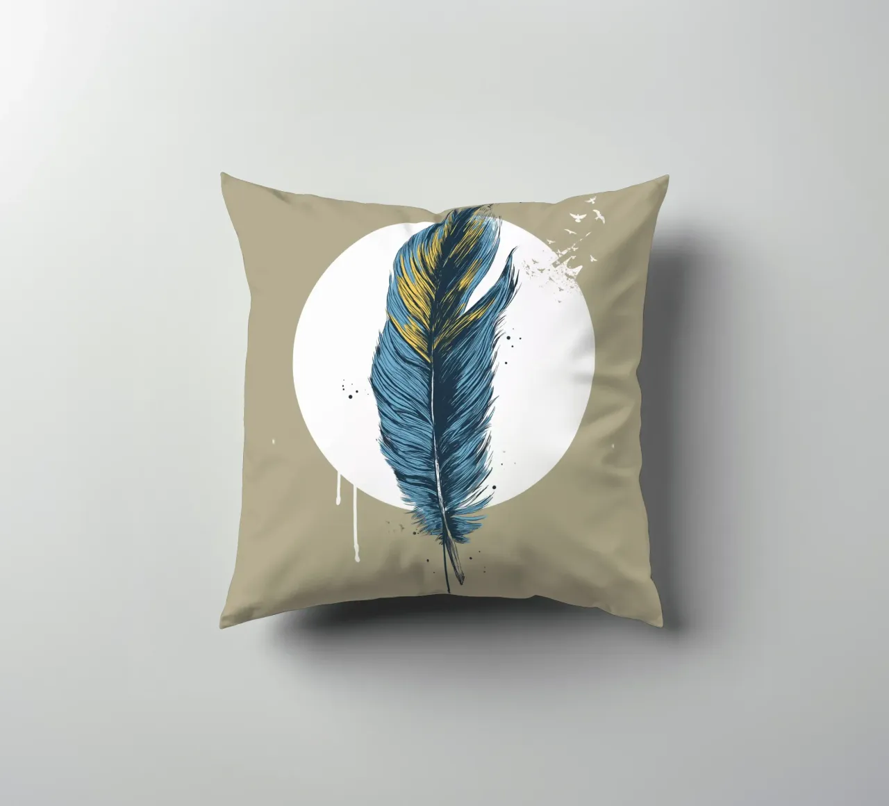 Feather in a circle III cuscino da Balazs Solti