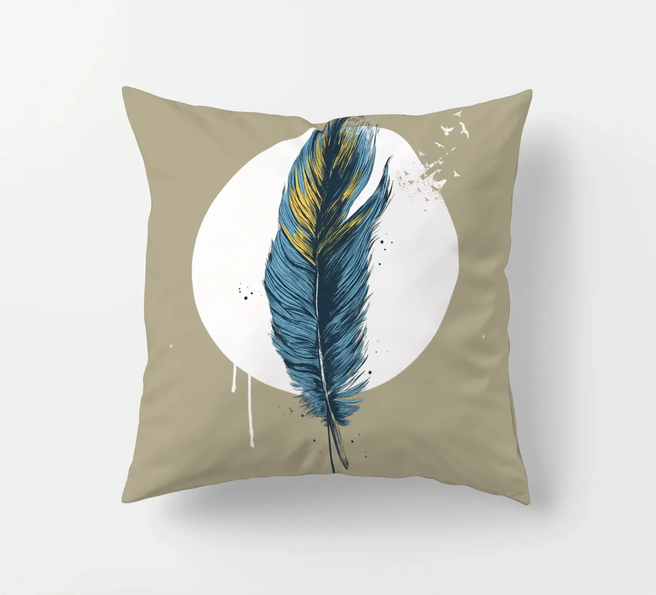 Feather in a circle III cuscino da Balazs Solti