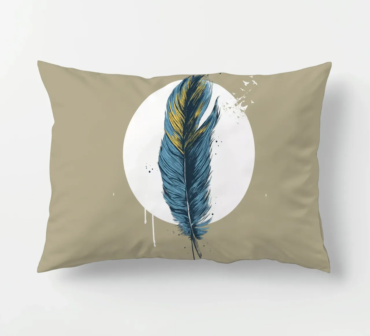 Feather in a circle III cuscino da Balazs Solti